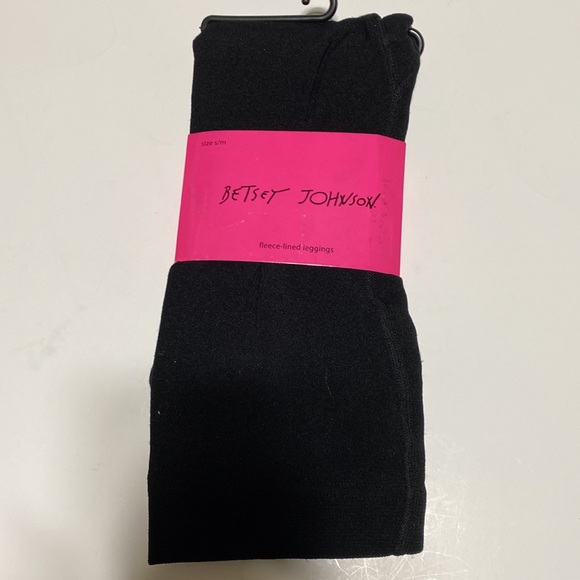 Betsy Johnson fleece lined leggings size s/m - Picture 2 of 4